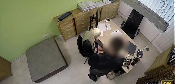  LOAN4K. Busty blonde Blanche gives herself to loan agent in office